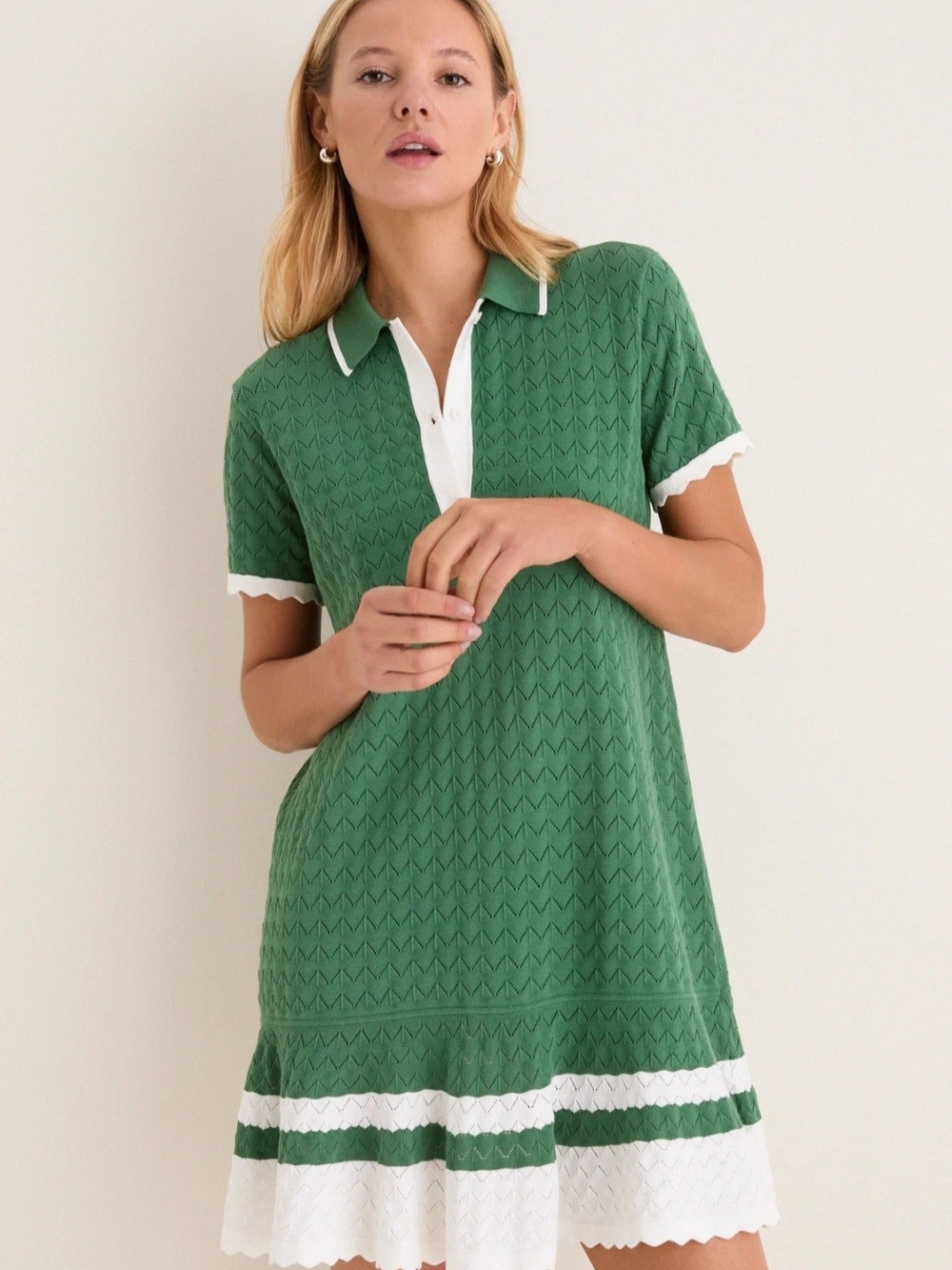 Tuckernuck Mountain View May Sweater Polo Dress - Large